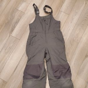 L.L. Bean boys/girls grey bib snowpants, size 8
